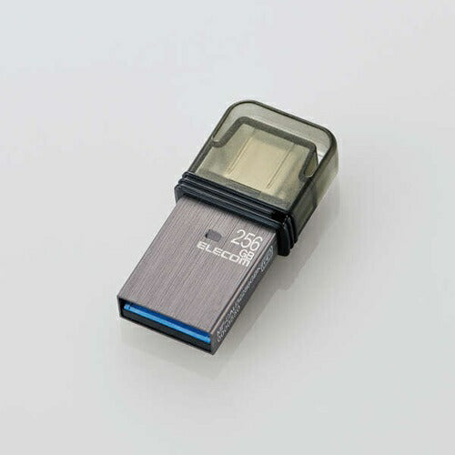 キャップ式USB Type-C メモリ ブラック 256GB エレコム MF-CAU32256GBK