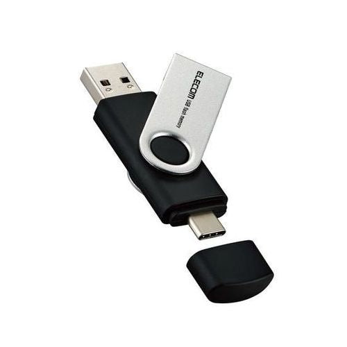 USBメモリ 32GB USB3.2(Gen1) ( Type-C / USB A 両対応 ) ブラック エレコム MF-TPC3032GBK