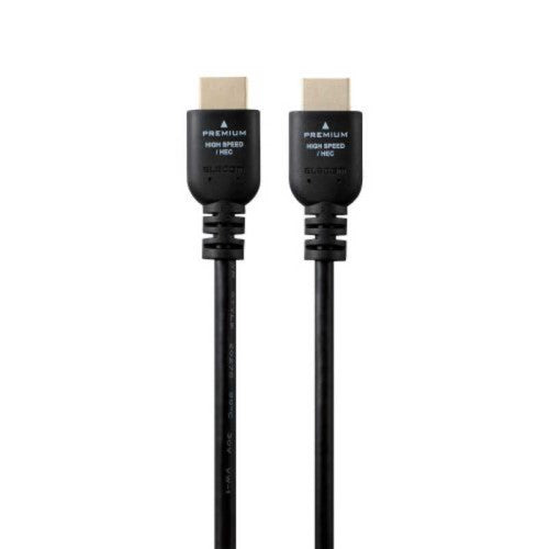 HDMIケーブル ブラック 1m HDMI⇔HDMI イーサネット対応 エレコム CAC-HDP10BK2