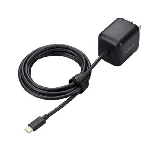 USB Power Delivery 65W AC充電器(Cケーブル一体型/2ｍ) ブラック エレコム ACDC-PD8665BK