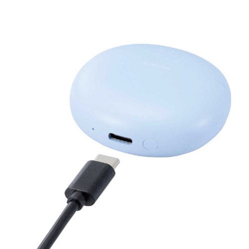 完全ワイヤレスBluetoothヘッドホン マカロンブルー エレコム LBT-TWS17CSBU