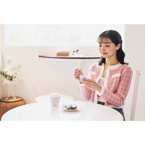 完全ワイヤレスBluetoothヘッドホン マカロンブルー エレコム LBT-TWS17CSBU