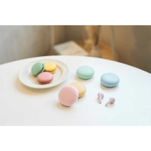 完全ワイヤレスBluetoothヘッドホン マカロンブルー エレコム LBT-TWS17CSBU