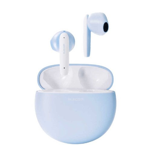 完全ワイヤレスBluetoothヘッドホン マカロンブルー エレコム LBT-TWS17CSBU