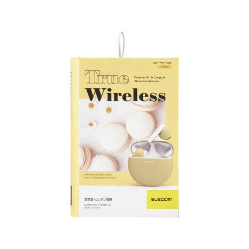 完全ワイヤレスBluetoothヘッドホン マカロンイエロー エレコム LBT-TWS17CSYL