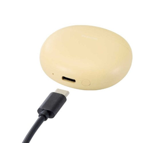 完全ワイヤレスBluetoothヘッドホン マカロンイエロー エレコム LBT-TWS17CSYL