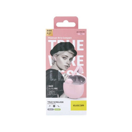 完全ワイヤレスBluetoothヘッドホン ピンク エレコム LBT-TWS17PN