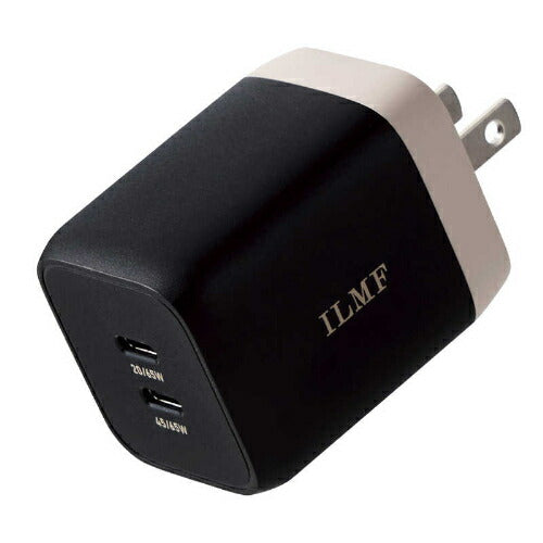 ILMF USB Power Delivery 65W キューブAC充電器 ブラック エレコム MPA-ACCP43BK-IL