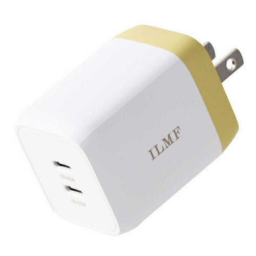 ILMF USB Power Delivery 65W キューブAC充電器 イエロー エレコム MPA-ACCP43YL-IL