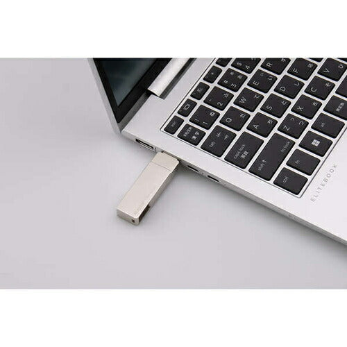 外付けSSD スティック型 ESD-EPAシリーズ 500GB USB 3.2（Gen 2）対応 USB Type C/USB-A両対応 回転式カバー USBメモリ型 ストラップホール付 シルバー エレコム ESD-EPA0500GSV