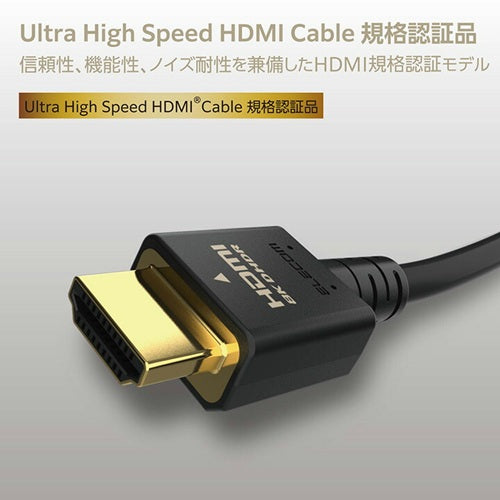 HDMIケーブル 1.5m ウルトラハイスピード 8K 4K対応 HDMI2.1 エレコム DH-HD21E15BK2 ブラック