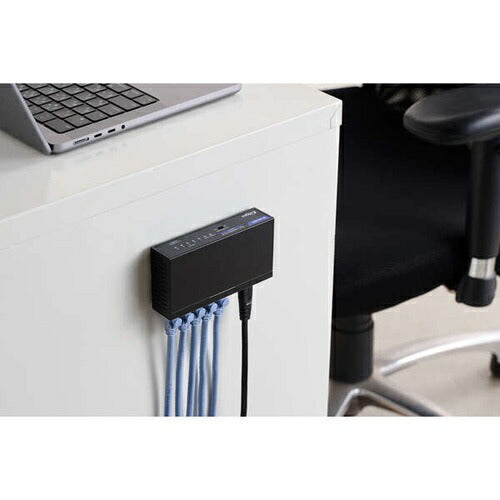 スイッチングハブ LANハブ エレコム EHC-G05MN4-HJB ブラック Giga対応 5ポート 金属筐体 電源内蔵