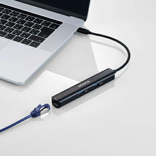 USB Type C ドッキングステーション ハブ 6-in-1 PD 85W出力 急速充電 USB-C ×2 USB-A ×2 HDMI ×1 RJ45 ×1 ブラック エレコム DST-C30BK