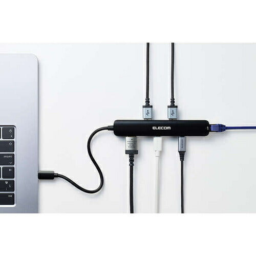 USB Type C ドッキングステーション ハブ 6-in-1 PD 85W出力 急速充電 USB-C ×2 USB-A ×2 HDMI ×1 RJ45 ×1 ブラック エレコム DST-C30BK