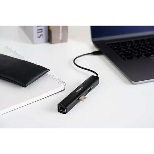 USB Type C ドッキングステーション ハブ 6-in-1 PD 85W出力 急速充電 USB-C ×2 USB-A ×2 HDMI ×1 RJ45 ×1 ブラック エレコム DST-C30BK