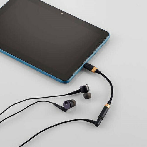 変換ケーブル USB Type-C(TM) - φ3.5mm DAC搭載 ハイレゾ対応 高耐久 高音質 断線しにくい ブラック エレコム MPA-C35DSBK