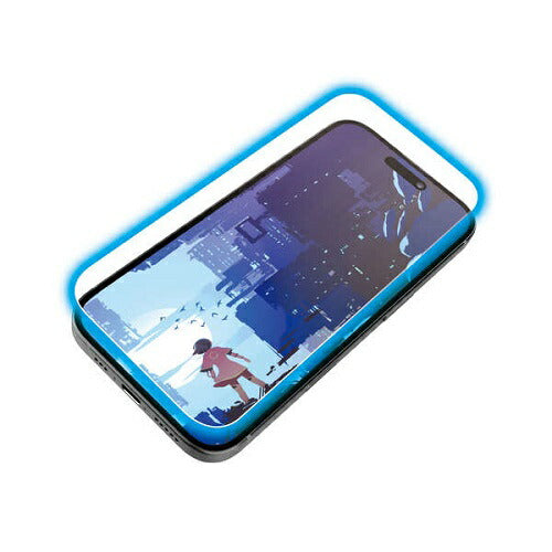 iPhone 16 ガラスフィルム 動画映え 高透明 ブルーライトカット エレコム PM-A24AFLGARBL