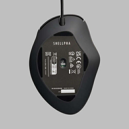 SHELLPHA USB有線マウス[3ボタン/Mサイズ] ブラック エレコム M-SH10UBSKBK