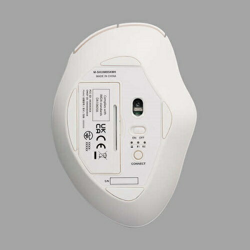SHELLPHA USB無線/Bluetoothマウス[3ボタン/Mサイズ] ホワイト エレコム M-SH10MBSKXWH