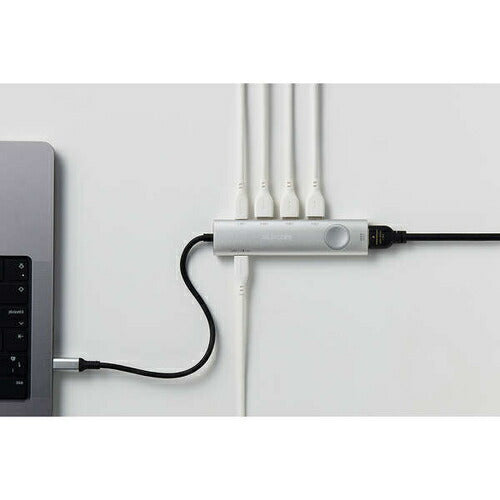 USB Type-C ドッキングステーション 6-in-1 ハブ PD 85W出力 急速充電 USB-C ×2 USB-A ×3 HDMI ×1 【Windows PC MacBook iPad 等 Type C 機器対応】 画面ON/OFF切替スイッチ シルバー エレコム DST-S060BPSV