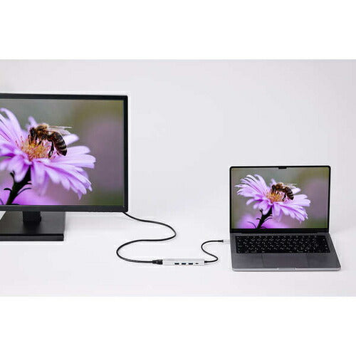 USB Type-C ドッキングステーション 6-in-1 ハブ PD 85W出力 急速充電 USB-C ×2 USB-A ×3 HDMI ×1 【Windows PC MacBook iPad 等 Type C 機器対応】 画面ON/OFF切替スイッチ シルバー エレコム DST-S060BPSV