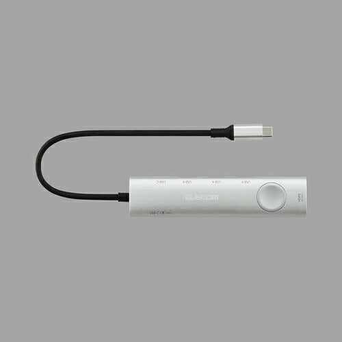 USB Type-C ドッキングステーション 6-in-1 ハブ PD 85W出力 急速充電 USB-C ×2 USB-A ×3 HDMI ×1 【Windows PC MacBook iPad 等 Type C 機器対応】 画面ON/OFF切替スイッチ シルバー エレコム DST-S060BPSV