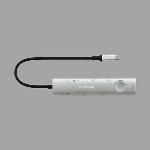 USB Type-C ドッキングステーション 8-in-1 ハブ PD 85W出力 急速充電 USB-C ×3 USB-A ×2 HDMI ×1 SD＋microSD ×1 【Windows PC MacBook iPad 等 Type C 機器対応】 画面ON/OFF切替スイッチ シルバー エレコム DST-S080BPSV