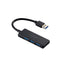 USB ハブ USB3.2 Gen1 ＜ USB-A ×3 ＞ バスパワー コンパクト 薄型 【 USBポート 搭載 Windows 11 10 Mac PC MacBook Surface 等対応 】 ケーブル長10cm（ブラック） エレコム U3H-H030BK