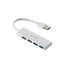 USB ハブ USB3.2 Gen1 ＜ USB-A ×4 ＞ バスパワー コンパクト 薄型 【 USBポート 搭載 Windows 11 10 Mac PC MacBook Surface 等対応 】 ケーブル長10cm（ホワイト） エレコム U3H-H040WH