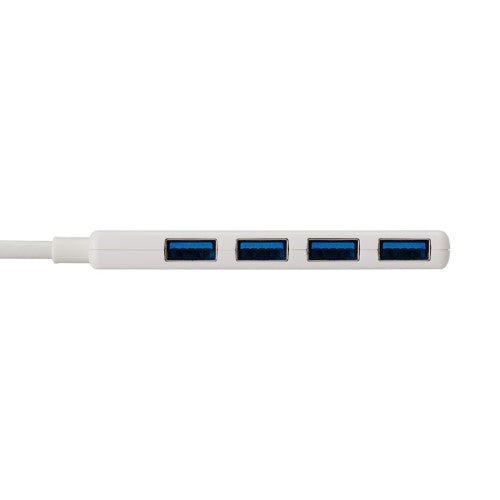 USB ハブ USB3.2 Gen1 ＜ USB-A ×4 ＞ バスパワー コンパクト 薄型 【 USBポート 搭載 Windows 11 10 Mac PC MacBook Surface 等対応 】 ケーブル長10cm（ホワイト） エレコム U3H-H040WH
