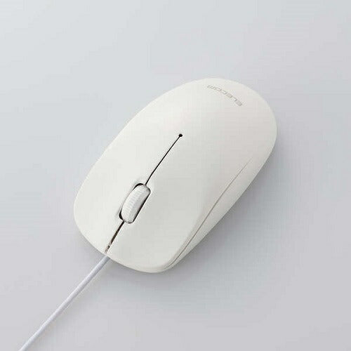 USB有線光学式マウス［3ボタン/Lサイズ］ ホワイト エレコム M-LE10URXWH