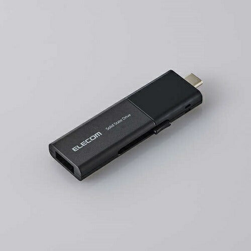 USB Type-C(TM) USB-Aコネクター対応外付けポータブルSSD 500GB ブラック エレコム ESD-EWB0500GBKR