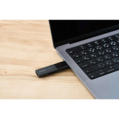 USB Type-C(TM) USB-Aコネクター対応外付けポータブルSSD 500GB ブラック エレコム ESD-EWB0500GBKR