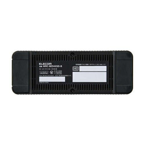 Wi-Fi 7 5765+2882+688Mbps セキュリティ搭載10Gルーター ブラック エレコム WRC-BE94XSD-B