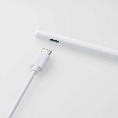 汎用アクティブタッチペン 急速充電モデル ホワイト エレコム P-TPACST05WH
