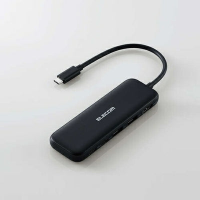 USB Type-C ドッキングステーション 5-in-1 薄型 ハブ PD 85W出力 急速充電 USB-C×2 USB-A×2 HDMI×1 ブラック エレコム DST-050BPBK