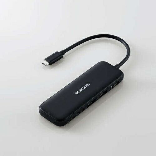USB Type-C ドッキングステーション 5-in-1 薄型 ハブ PD 85W出力 急速充電 USB-C×2 USB-A×2 HDMI×1 ブラック エレコム DST-050BPBK