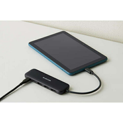 USB Type-C ドッキングステーション 5-in-1 薄型 ハブ PD 85W出力 急速充電 USB-C×2 USB-A×2 HDMI×1 ブラック エレコム DST-050BPBK