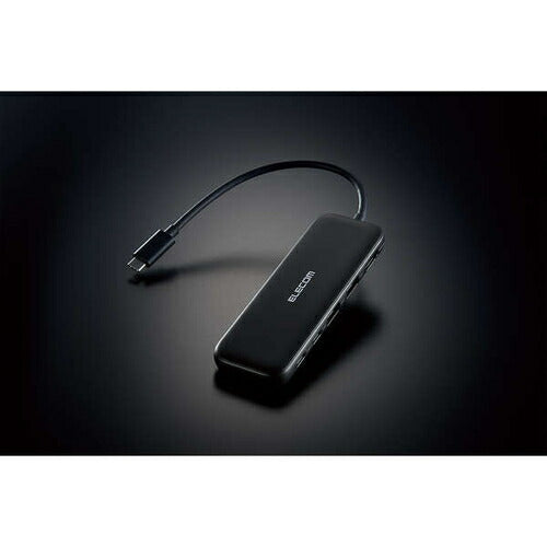 USB Type-C ドッキングステーション 5-in-1 薄型 ハブ PD 85W出力 急速充電 USB-C×2 USB-A×2 HDMI×1 ブラック エレコム DST-050BPBK