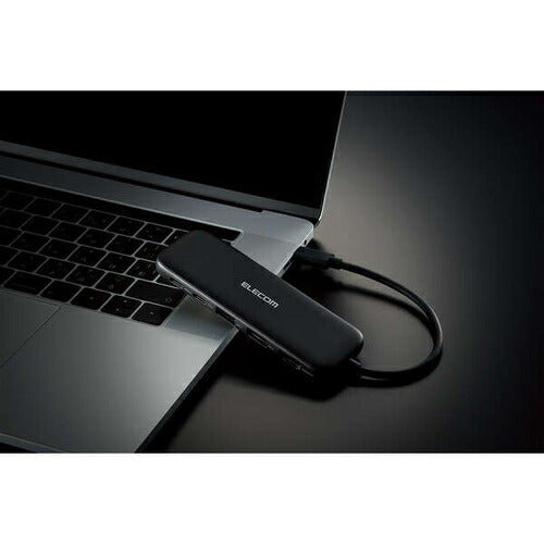 USB Type-C ドッキングステーション 5-in-1 薄型 ハブ PD 85W出力 急速充電 USB-C×2 USB-A×2 HDMI×1 ブラック エレコム DST-050BPBK