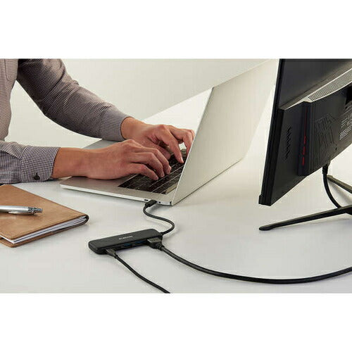 USB Type-C ドッキングステーション 5-in-1 薄型 ハブ PD 85W出力 急速充電 USB-C×2 USB-A×2 HDMI×1 ブラック エレコム DST-050BPBK