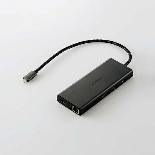 USB Type-C ドッキングステーション 10-in-1 ハブ PD 85W出力 急速充電 USB-C×2 USB-A×4 HDMI×1 SD＋microSD×1 RJ45×1 ブラック エレコム DST-100BPBK