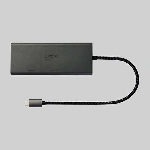 USB Type-C ドッキングステーション 10-in-1 ハブ PD 85W出力 急速充電 USB-C×2 USB-A×4 HDMI×1 SD＋microSD×1 RJ45×1 ブラック エレコム DST-100BPBK