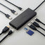 USB Type-C ドッキングステーション 10-in-1 ハブ PD 85W出力 急速充電 USB-C×2 USB-A×4 HDMI×1 SD＋microSD×1 RJ45×1 ブラック エレコム DST-100BPBK