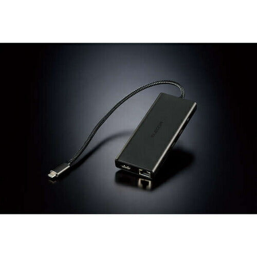 USB Type-C ドッキングステーション 10-in-1 ハブ PD 85W出力 急速充電 USB-C×2 USB-A×4 HDMI×1 SD＋microSD×1 RJ45×1 ブラック エレコム DST-100BPBK