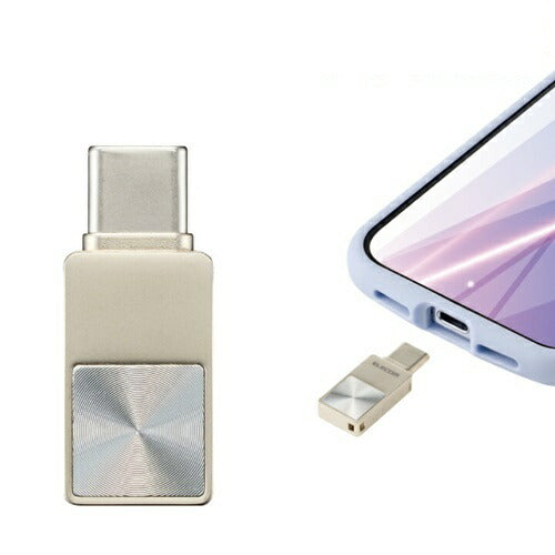 スマホ向け USB 5Gbps Type-Cメモリ 64GB シルバー エレコム MF-SPU3064GSV