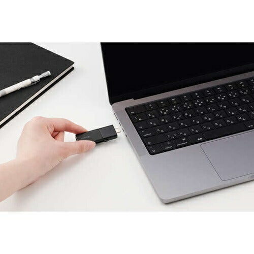 USBメモリ スライド式 32GB 5Gbps Type-C USB-A ブラック エレコム MF-WSAU3032GBK
