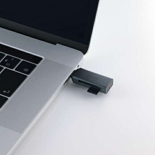 エレコム メモリーカードリーダー USB Type-C接続 直挿し UHS-I SD/microSD対応 ブラック MR3C-D20BK 高速データ転送 スティックタイプ コンパクト 在宅勤務 持ち運び便利
