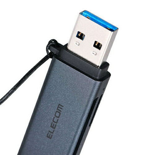 エレコム メモリーカードリーダー USB-A接続 直挿し UHS-I SD/microSD対応 ブラック MR3-D20BK 外付け スティック型 軽量 持ち運び PC周辺機器 ELECOM