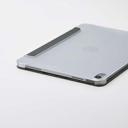 11インチiPad Air M3/M2 フラップケース 薄型軽量 背面クリア 2アングル ブラック エレコム TB-A25MWVBK